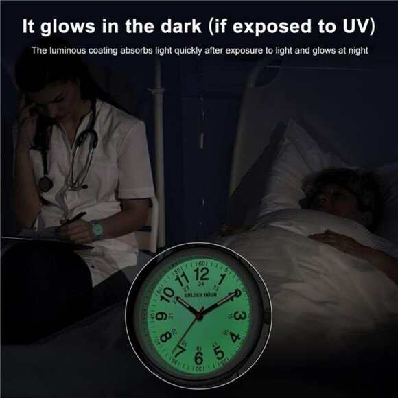 Waterproof Nurse Watch Medical Military Time Silicone Band Easy Read Second Hand - Picture 3 of 7